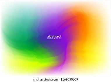 Abstract blurred gradient mesh background bright rainbow colors. Colorful smooth soft banner template. vector illustration