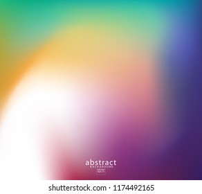 Abstract blurred gradient mesh background bright rainbow colors. Colorful smooth soft banner template. Creative vibrant vector illustration