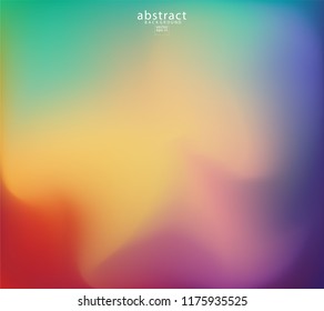 Abstract blurred gradient mesh background bright rainbow colors. Colorful smooth soft banner template. Creative vibrant vector illustration