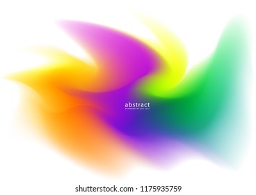 Abstract blurred gradient mesh background bright rainbow colors. Colorful smooth soft banner template. vector illustration