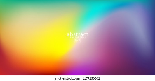Abstract blurred gradient mesh background bright rainbow colors. Colorful smooth soft banner template. Creative vibrant vector illustration