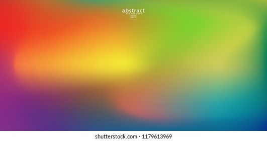 Abstract blurred gradient mesh background bright rainbow colors. Colorful smooth soft banner template. Creative vibrant vector illustration