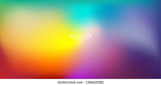 Abstract blurred gradient mesh background bright rainbow colors. Colorful smooth soft banner template. Creative vibrant vector illustration