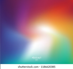 Abstract blurred gradient mesh background bright rainbow colors. Colorful smooth soft banner template. Creative vibrant vector illustration