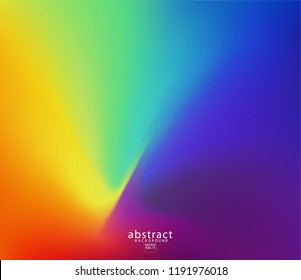 Abstract blurred gradient mesh background bright rainbow colors. Colorful smooth soft banner template. Creative vibrant vector illustration