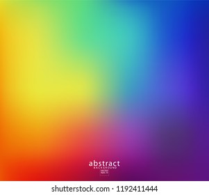 Abstract blurred gradient mesh background bright rainbow colors. Colorful smooth soft banner template. Creative vibrant vector illustration