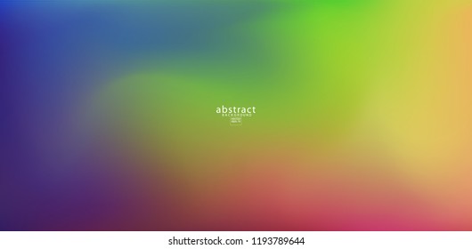 Abstract blurred gradient mesh background bright rainbow colors. Colorful smooth soft banner template. Creative vibrant vector illustration