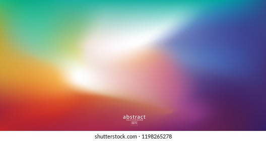 Abstract blurred gradient mesh background bright rainbow colors. Colorful smooth soft banner template. Creative vibrant vector illustration