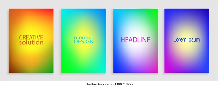 Abstract blurred gradient mesh background in bright colors. Colorful smooth banner and poster template. Soft colored vector illustration without transparency. Vector background  for  cover design.