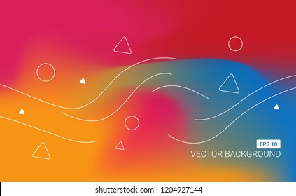 Abstract blurred gradient mesh background. Colorful smooth banner template. Easy editable soft colored vector illustration in EPS8. New abstract modern screen vector image pattern picture