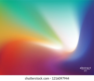 Abstract blurred gradient mesh background bright rainbow colors. Colorful smooth soft banner template. Creative vibrant vector illustration
