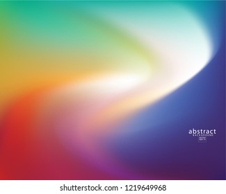 Abstract blurred gradient mesh background bright rainbow colors. Colorful smooth soft banner template. Creative vibrant vector illustration