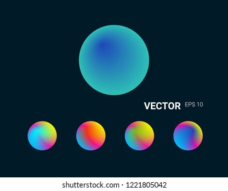 Abstract blurred gradient mesh background. Colorful smooth banner template. Easy editable soft colored vector illustration. New abstract modern screen vector image pattern picture. Set of circles