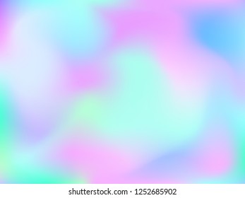 Abstract blurred gradient mesh background. Colorful smooth banner template.Trendy creative vector. Intense blank Holographic spectrum gradient for cover.