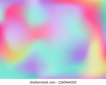 Abstract blurred gradient mesh background. Colorful smooth banner template.Trendy creative vector. Intense blank Holographic spectrum gradient for cover.