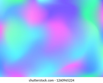 Abstract blurred gradient mesh background. Colorful smooth banner template.Trendy creative vector. Intense blank Holographic spectrum gradient for cover.