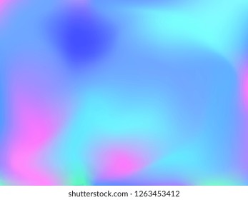 Abstract blurred gradient mesh background. Colorful smooth banner template.Trendy creative vector. Intense blank Holographic spectrum gradient for cover.