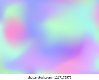 Abstract blurred gradient mesh background. Colorful smooth banner template.Trendy creative vector. Intense blank Holographic spectrum gradient for cover.