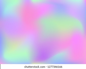 Abstract blurred gradient mesh background. Colorful smooth banner template.Trendy creative vector. Intense blank Holographic spectrum gradient for cover.