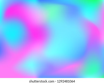 Abstract blurred gradient mesh background. Colorful smooth banner template.Trendy creative vector. Intense blank Holographic spectrum gradient for cover.
