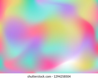 Abstract blurred gradient mesh background. Colorful smooth banner template.Trendy creative vector. Intense blank Holographic spectrum gradient for cover.