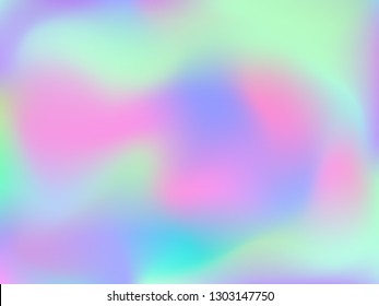 Abstract blurred gradient mesh background. Colorful smooth banner template.Trendy creative vector. Intense blank Holographic spectrum gradient for cover.