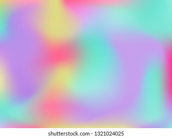 Abstract blurred gradient mesh background. Colorful smooth banner template.Trendy creative vector. Intense blank Holographic spectrum gradient for cover.