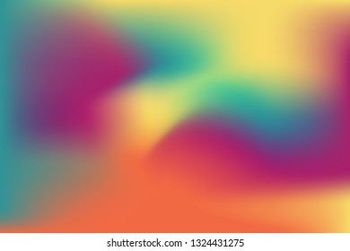 Abstract blurred gradient mesh background in bright rainbow colors. Colorful smooth banner template