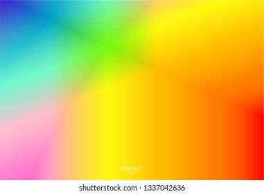 Abstract blurred gradient mesh background bright rainbow colors. Colorful smooth soft banner template. Creative vibrant vector illustration