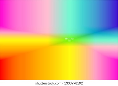 Abstract blurred gradient mesh background bright rainbow colors. Colorful smooth soft banner template. Creative vibrant vector illustration