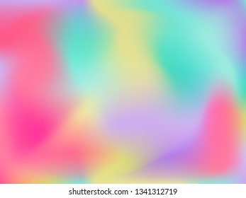 Abstract blurred gradient mesh background. Colorful smooth banner template.Trendy creative vector. Intense blank Holographic spectrum gradient for cover.