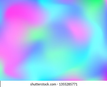 Abstract blurred gradient mesh background. Colorful smooth banner template.Trendy creative vector. Intense blank Holographic spectrum gradient for cover.