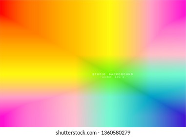 Abstract blurred gradient mesh background bright rainbow colors. Colorful smooth soft banner template. Creative vibrant vector illustration