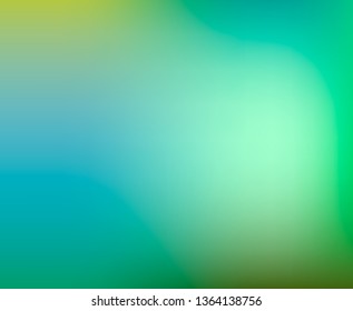 Abstract blurred gradient mesh background in green colors. Smooth banner template. Easy editable soft colored vector illustration. Ecology concept for your graphic design, banner or poster.