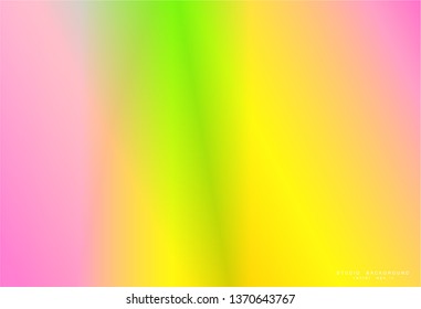 Abstract blurred gradient mesh background bright rainbow colors. Colorful smooth soft banner template. Creative vibrant vector illustration