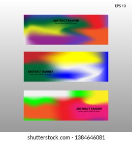 Abstract blurred gradient mesh background in bright rainbow colors. Colorful smooth banner template. Easy editable soft colored vector illustration in EPS10 without transparency. - Vector
