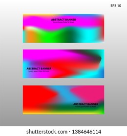 Abstract blurred gradient mesh background in bright rainbow colors. Colorful smooth banner template. Easy editable soft colored vector illustration in EPS10 without transparency. - Vector