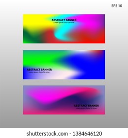 Abstract blurred gradient mesh background in bright rainbow colors. Colorful smooth banner template. Easy editable soft colored vector illustration in EPS10 without transparency. - Vector