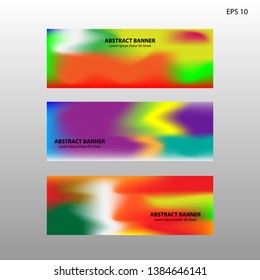 Abstract blurred gradient mesh background in bright rainbow colors. Colorful smooth banner template. Easy editable soft colored vector illustration in EPS10 without transparency. - Vector