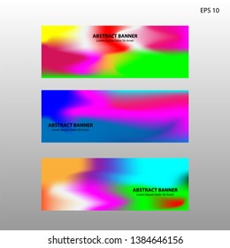 Abstract blurred gradient mesh background in bright rainbow colors. Colorful smooth banner template. Easy editable soft colored vector illustration in EPS10 without transparency. - Vector