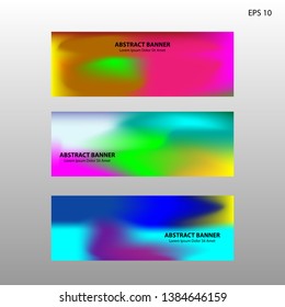 Abstract blurred gradient mesh background in bright rainbow colors. Colorful smooth banner template. Easy editable soft colored vector illustration in EPS10 without transparency. - Vector