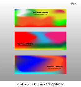 Abstract blurred gradient mesh background in bright rainbow colors. Colorful smooth banner template. Easy editable soft colored vector illustration in EPS10 without transparency. - Vector