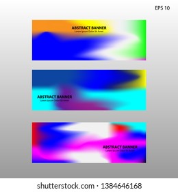 Abstract blurred gradient mesh background in bright rainbow colors. Colorful smooth banner template. Easy editable soft colored vector illustration in EPS10 without transparency. - Vector