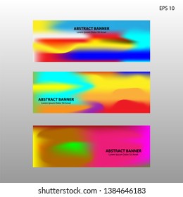 Abstract blurred gradient mesh background in bright rainbow colors. Colorful smooth banner template. Easy editable soft colored vector illustration in EPS10 without transparency. - Vector