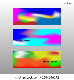 Abstract blurred gradient mesh background in bright rainbow colors. Colorful smooth banner template. Easy editable soft colored vector illustration in EPS10 without transparency. - Vector