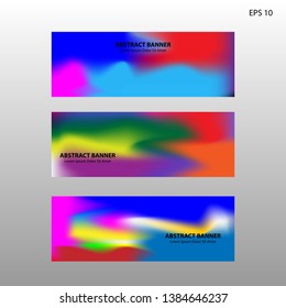 Abstract blurred gradient mesh background in bright rainbow colors. Colorful smooth banner template. Easy editable soft colored vector illustration in EPS10 without transparency. - Vector