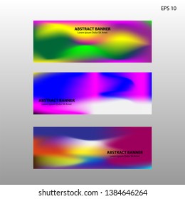 Abstract blurred gradient mesh background in bright rainbow colors. Colorful smooth banner template. Easy editable soft colored vector illustration in EPS10 without transparency. - Vector