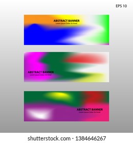 Abstract blurred gradient mesh background in bright rainbow colors. Colorful smooth banner template. Easy editable soft colored vector illustration in EPS10 without transparency. - Vector