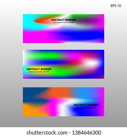 Abstract blurred gradient mesh background in bright rainbow colors. Colorful smooth banner template. Easy editable soft colored vector illustration in EPS10 without transparency. - Vector