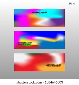 Abstract blurred gradient mesh background in bright rainbow colors. Colorful smooth banner template. Easy editable soft colored vector illustration in EPS10 without transparency. - Vector